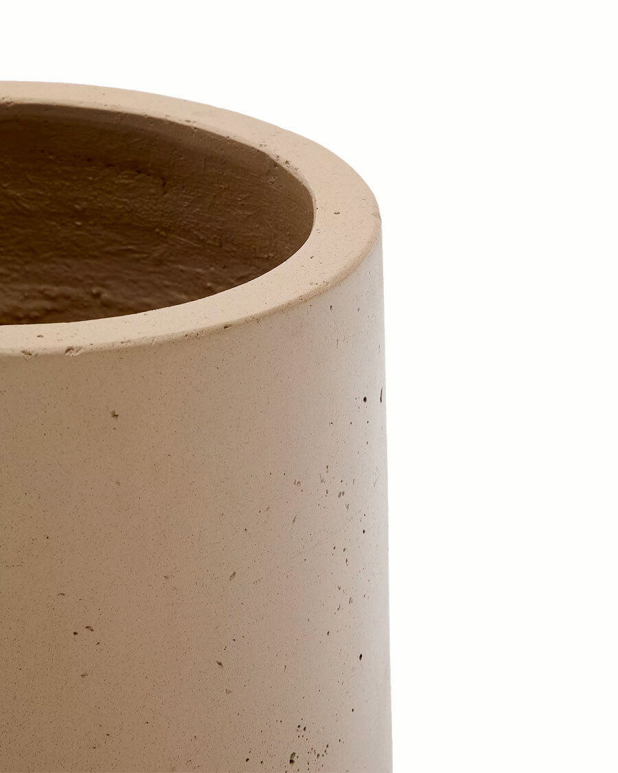 Macetero Calun de cemento beige Ø 32 cm Macetero Calun de cemento beige Ø 32 cm
