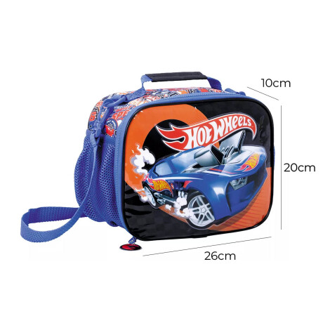 Lunchera Infantil Térmica Hot Wheels Escolar Azul