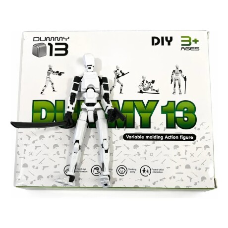 Figura Articulada Dummy 13 con Accesorios BLANCO