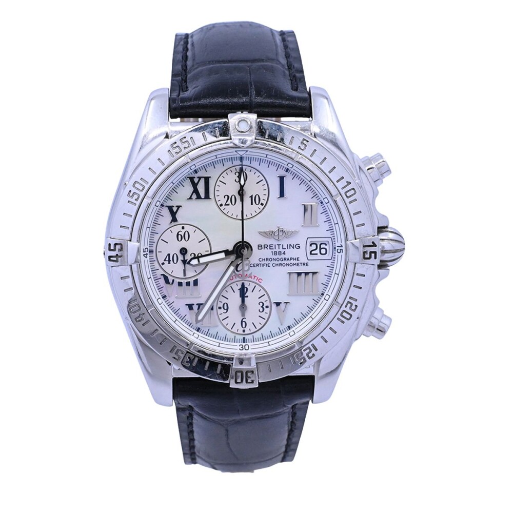 Breitling Chrono Cockpit A 13358 automatic 39 mm madre perla dial, año 2008. Breitling Chrono Cockpit A 13358 automatic 39 mm madre perla dial, año 2008.