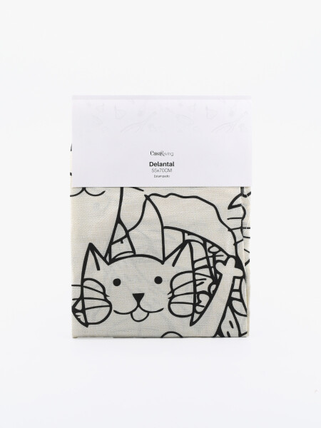 DELANTAL CATS NATURAL
