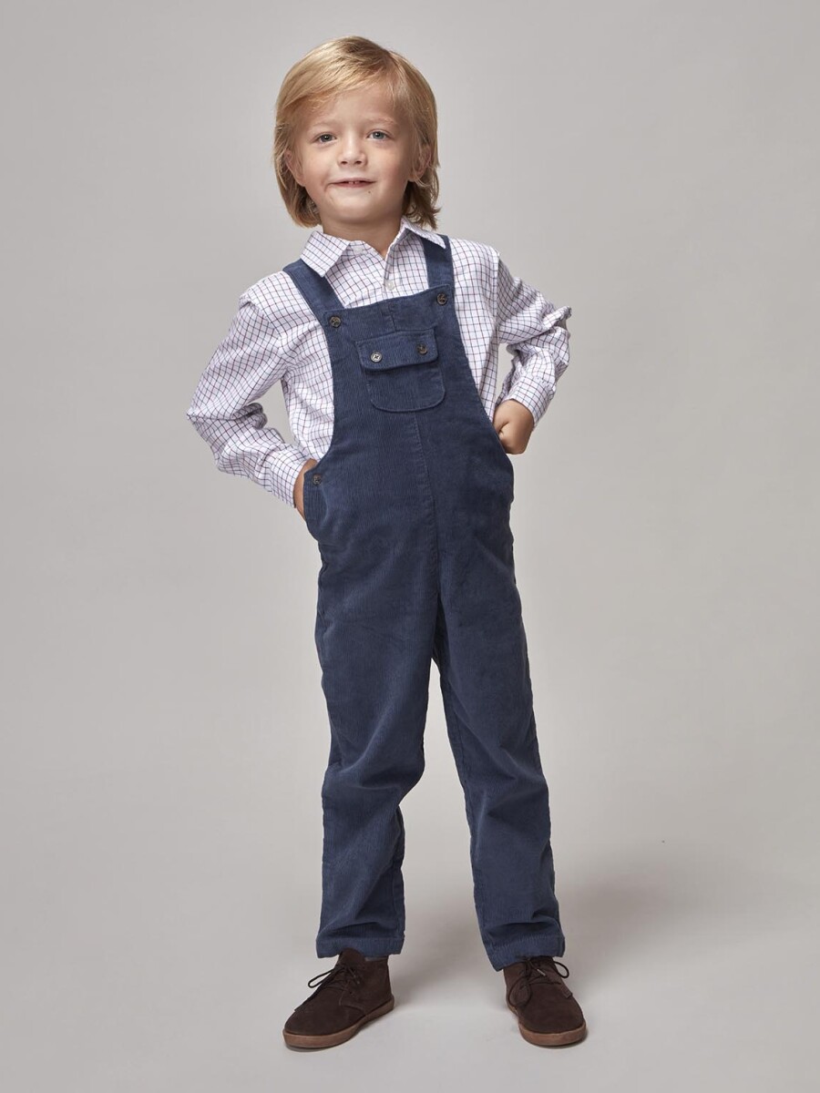 Peto Largo De Pana Azul Medio Oscuro