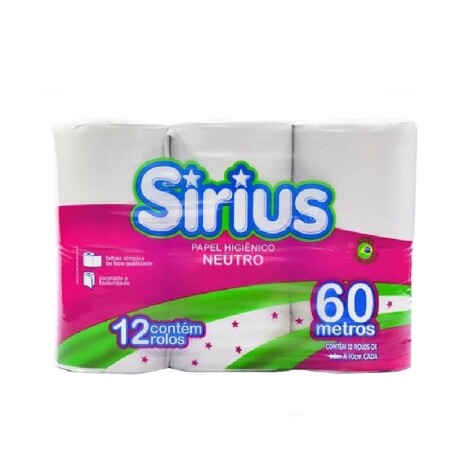 Papel Higiénico Sirius Cubo 12 Rollos 60 M 001