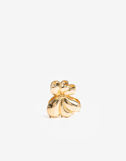 Broche Metal Broche Metálico Flor Glossy - Dorado
