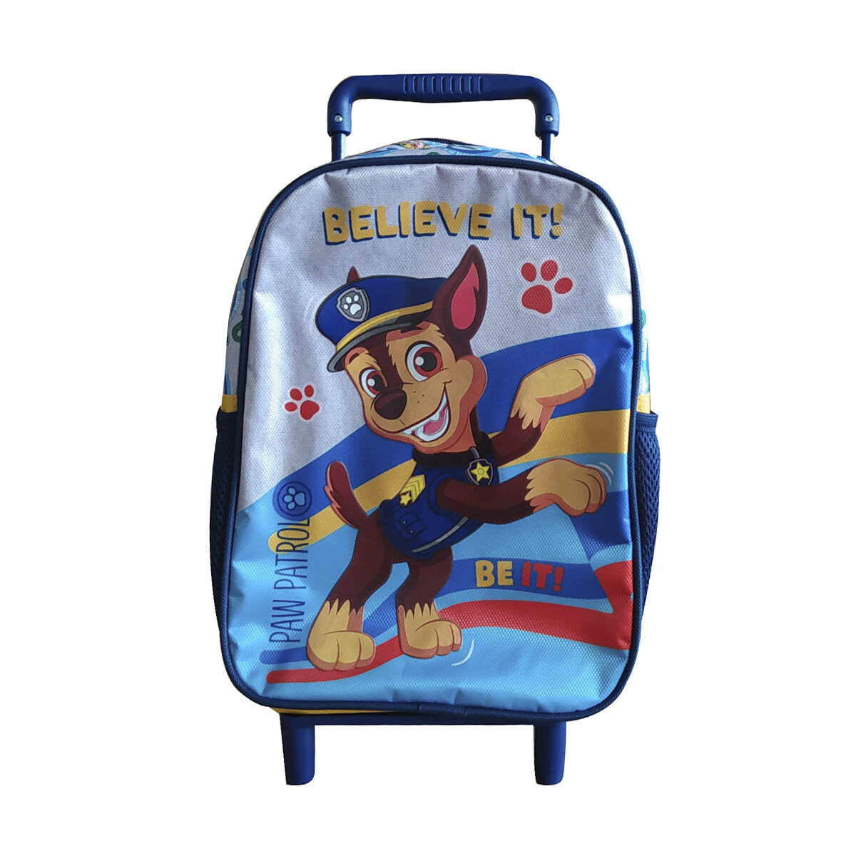 Mochila Infantil Paw Patrol con Carro Tafeta Chica 30 x 23 cm - GRIS 