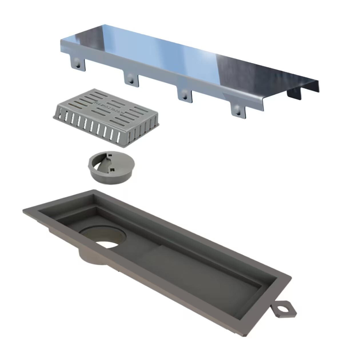 Novii Receptaculo Pvc Tapa Acero Pulido 25cm 