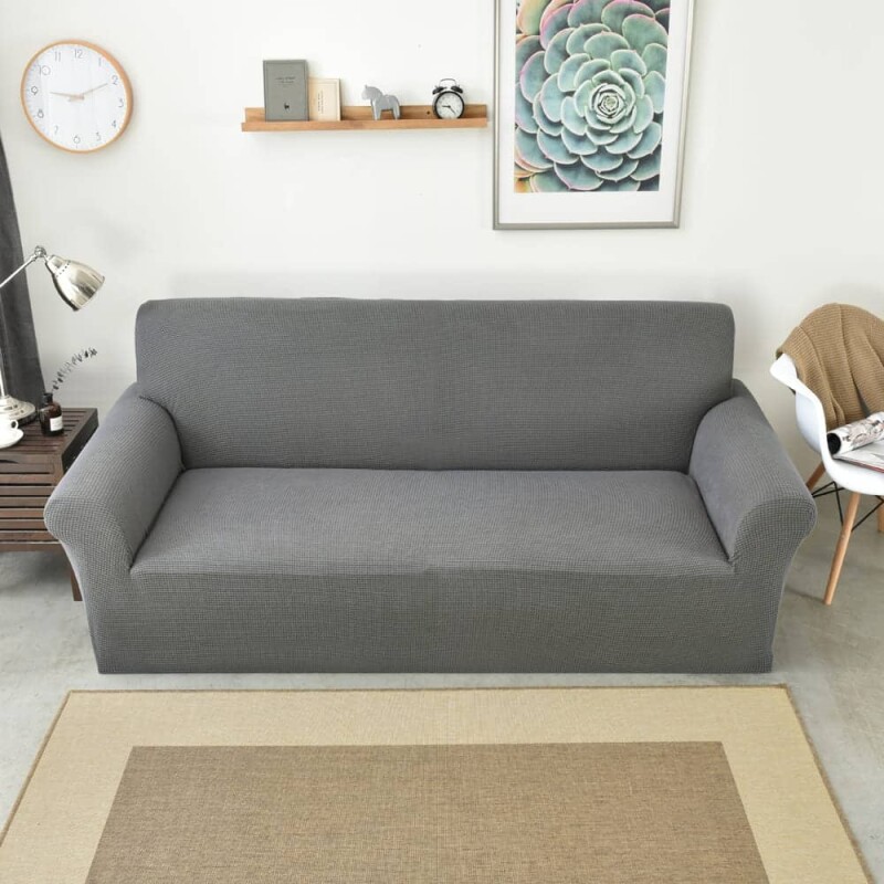 Funda Sillón 4 Cuerpo Lisa gris