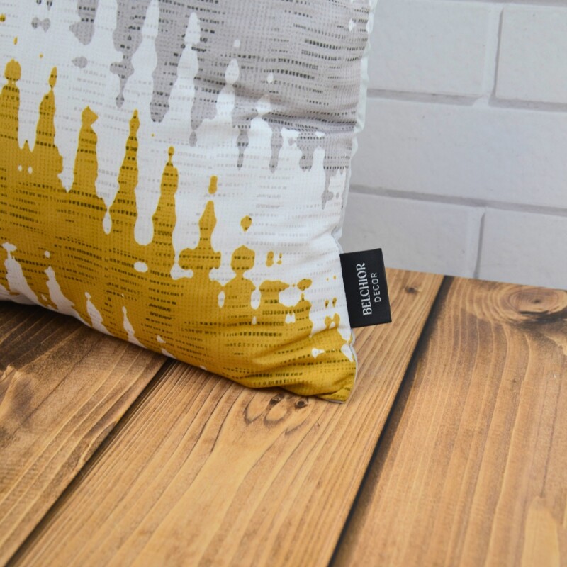 Funda de almohadones lisa 43 x 43 cm RAYAS MOSTAZA
