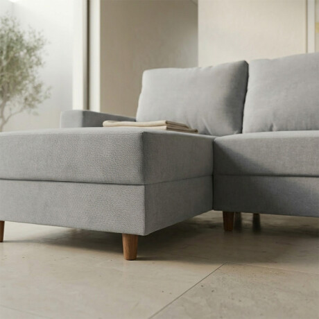Rinconera Lucci - Tela Microfibra - Chaise izquierdo Berlin 05 (Ceniza)