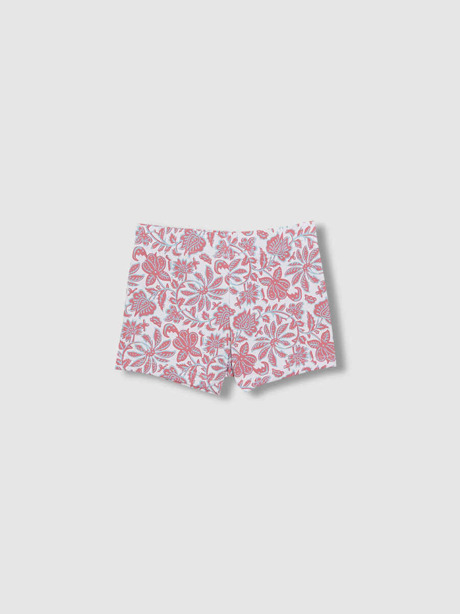 Bañador Estampado Flor India Gris