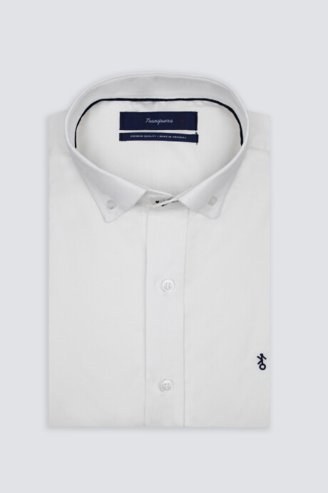 Camisa de Hombre Premium Lisa Blanco