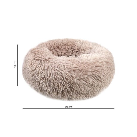 Cama tipo dona para Perro/Gato 60 cm Beige