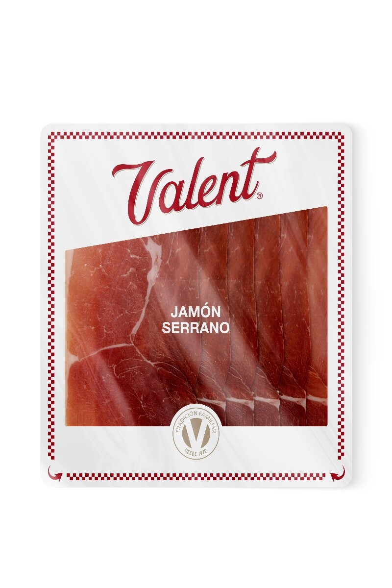 Jamón Serrano VALENT Feteado 250grs. TEMP.AMBIENTE Jamón Serrano VALENT Feteado 250grs. TEMP.AMBIENTE