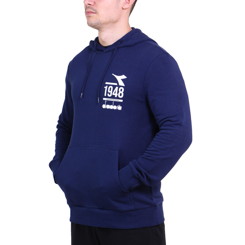 Diadora Canguro Deportivo Hombre Hoodie Ess. Sports Marino