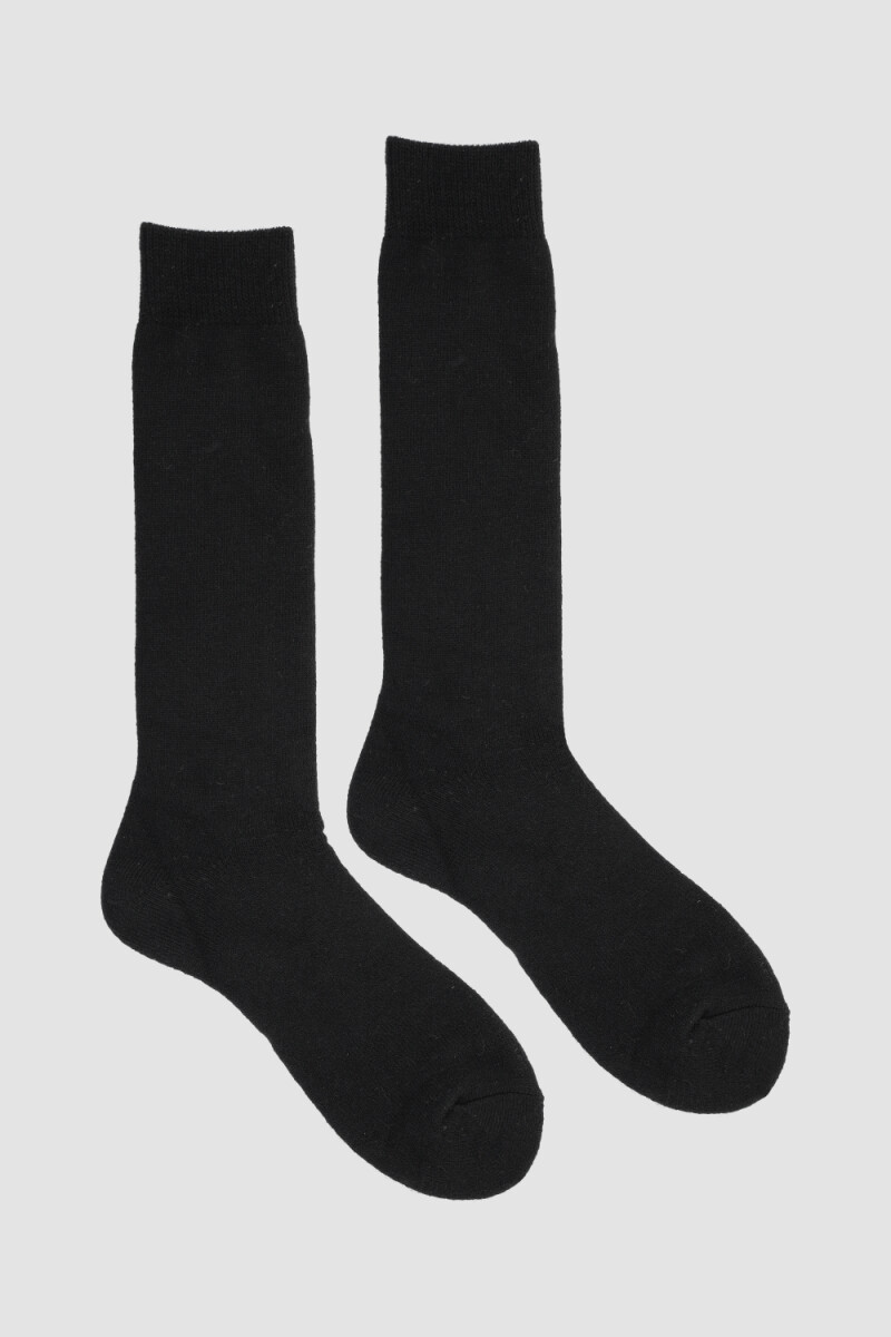 Medias 3/4 ski lisas - Negro 