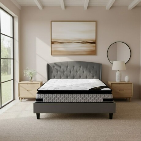 Sommier con respaldo 2 plazas Hamptons Hybrid Platinum Sommier con respaldo 2 plazas Hamptons Hybrid Platinum