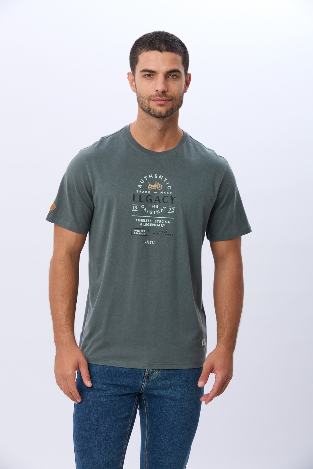 REMERA ESTAMPADA DE ALGODÓN Verde