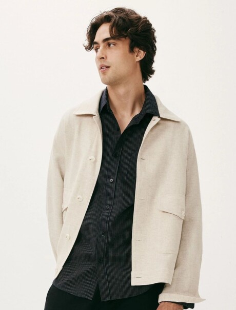 CAMISA MODELO SLIM A CUADRILLÉ NEGRO