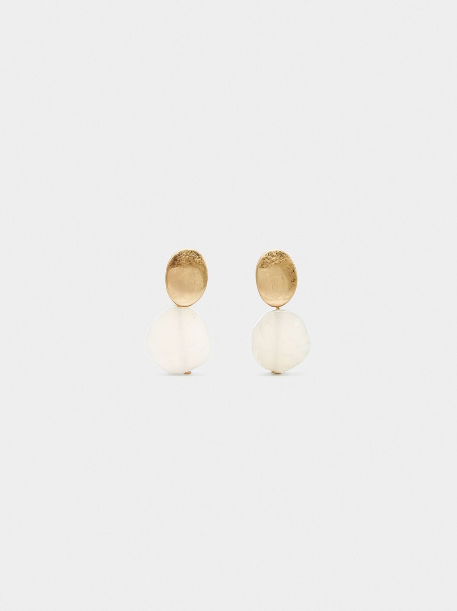 Pendientes Cortos Con Piedras - verde 