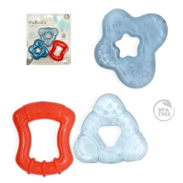 Set x3 mordillos gel WAKIDS celeste