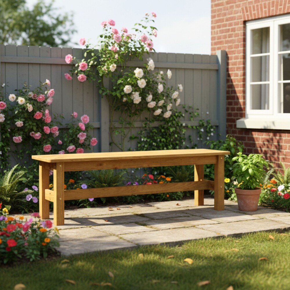 Banco de madera maciza 150 cm - Mónaco Banco de madera maciza 150 cm - Mónaco