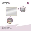 Espejo Horizontal Lumax 120x70 Cm Para Baño Marco Desempañador Con Luz LED Dorado