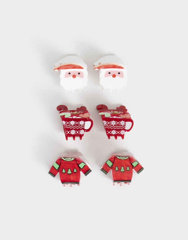 Broches Sets Especiales Set De Broches Navideños - Combinacion Multicolor