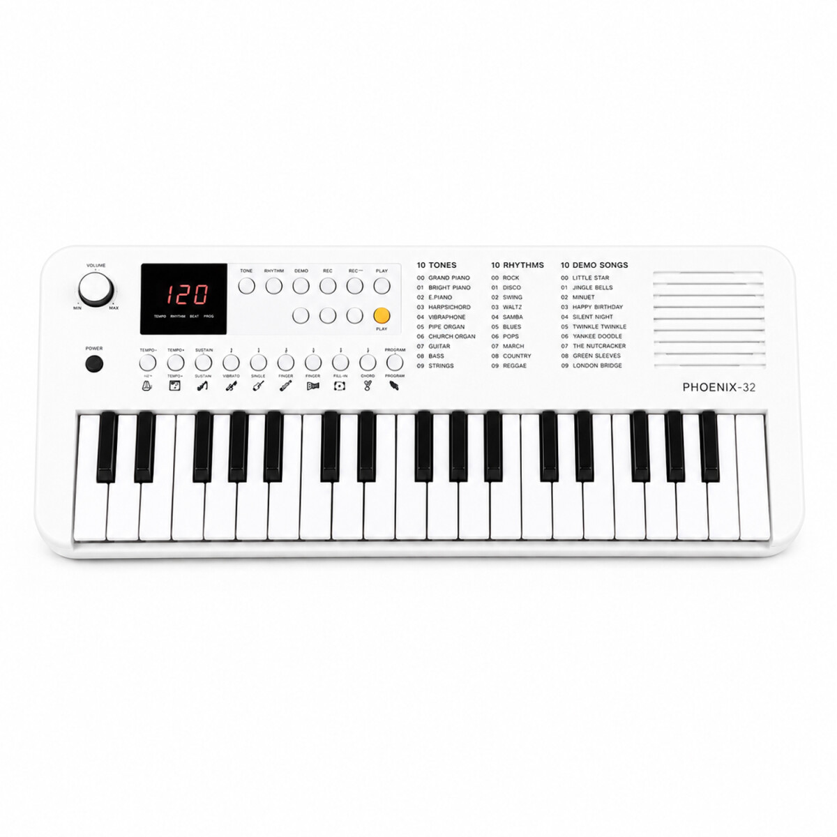 Organo Musical Infantil Medeli 37 Teclas Portátil Mk1 - BLANCO 