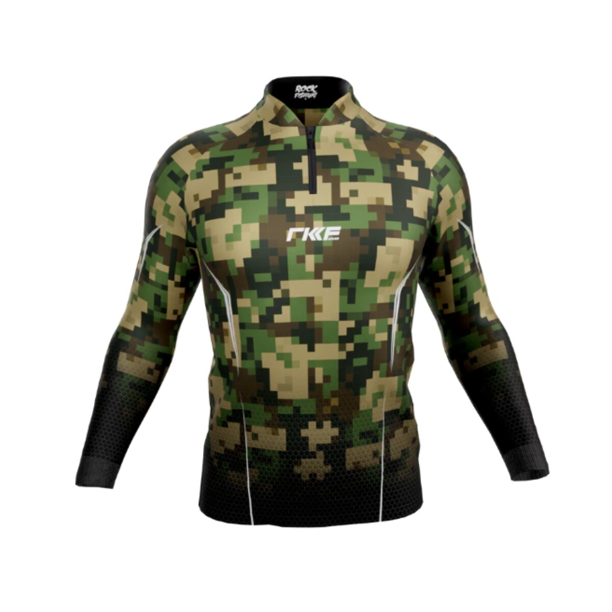 REMERA ROCKFISHING M/LARGA MILITARY.- 
