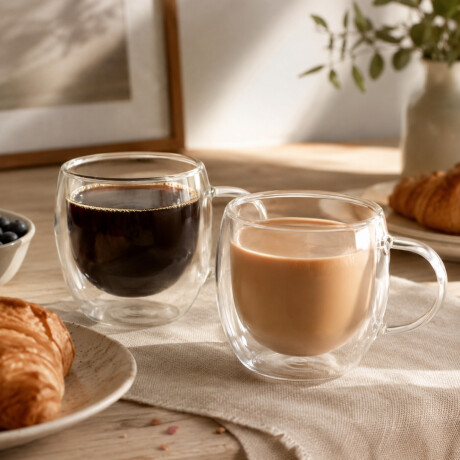 Tazas Set 2 Unidades Doble Pared 80 ml Varenna Tazas Set 2 Unidades Doble Pared 80 ml Varenna