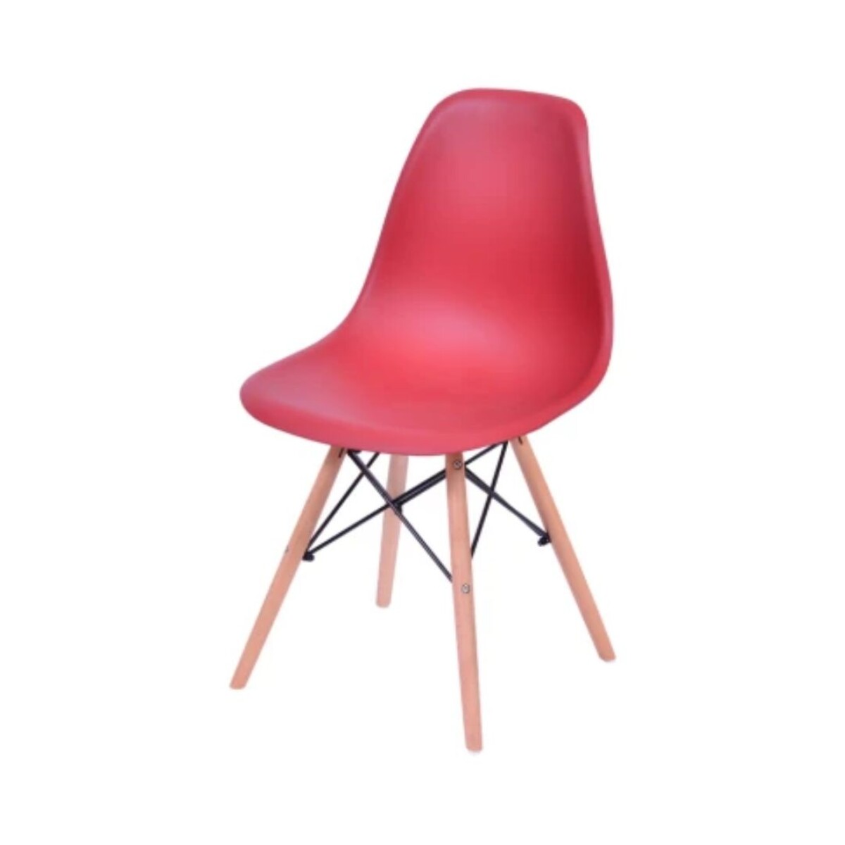 Silla Eames DKR Base En Madera Roja 