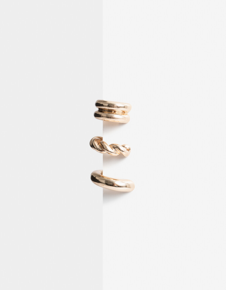 Aros Sets Metal Set De Earcuffs - Dorado