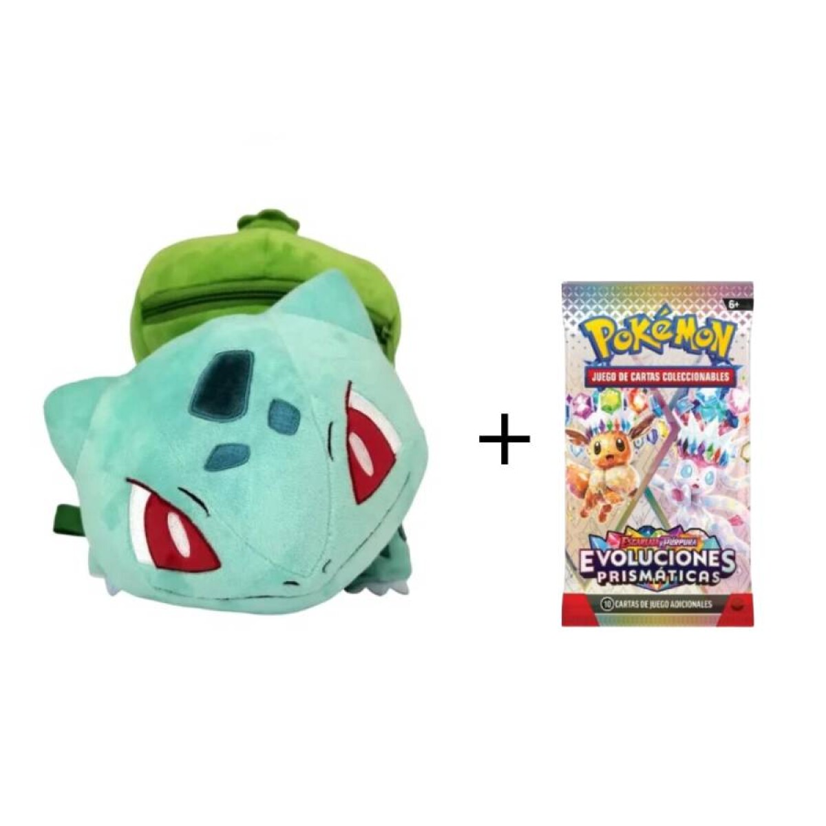 Mochila Peluche oficial Pokémon - Bulbasaur + Sobre 