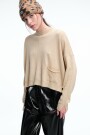 SWEATER COSTURA Beige