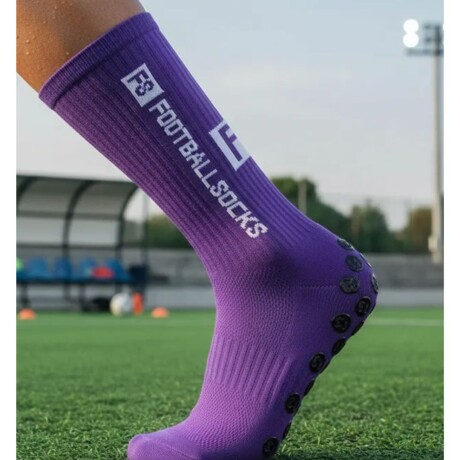 Par de Medias Deportivas Antideslizantes para Fútbol FS Violetas