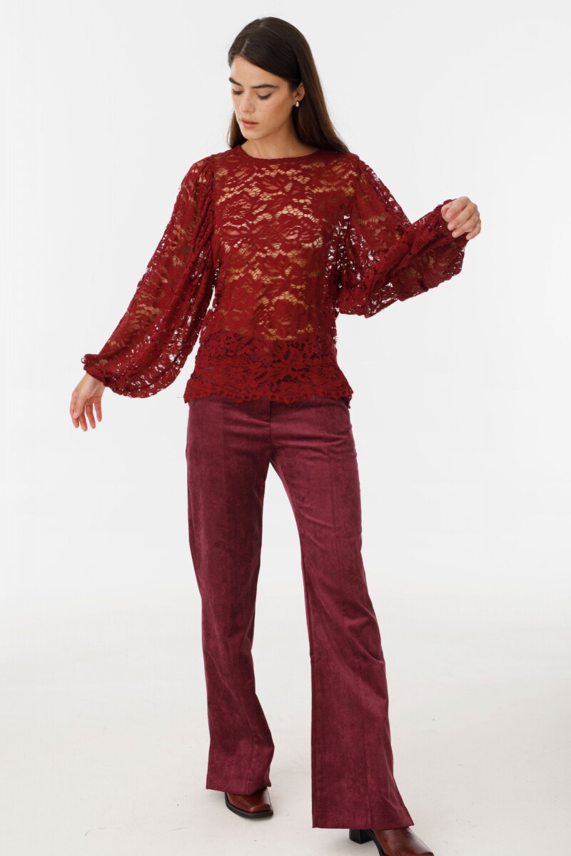 Blusa Mistery Bordeaux