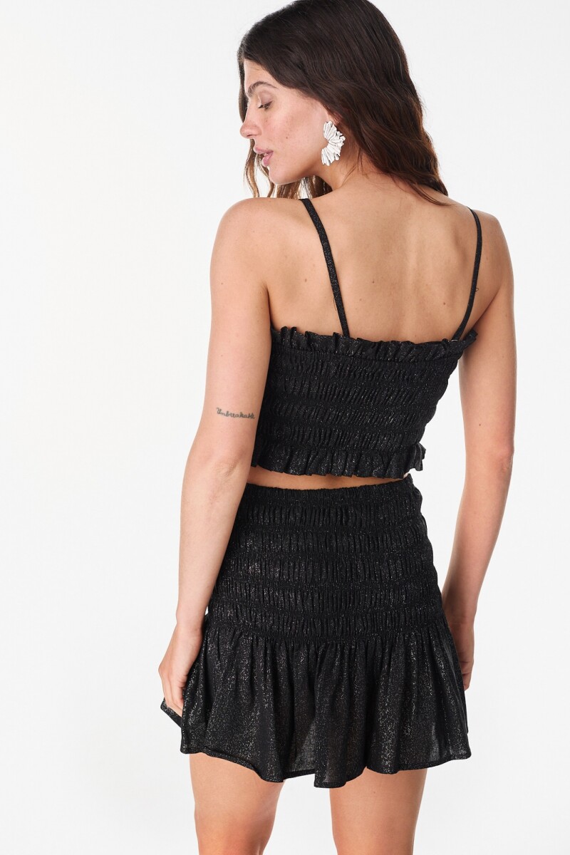 Top Shell Negro/Plata