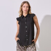 Camisa Gasa Saten NEGRO