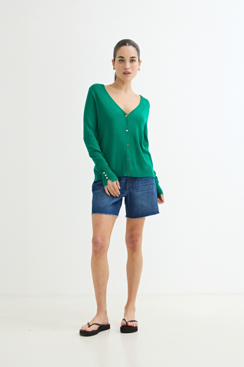 Cardigan básico VERDE