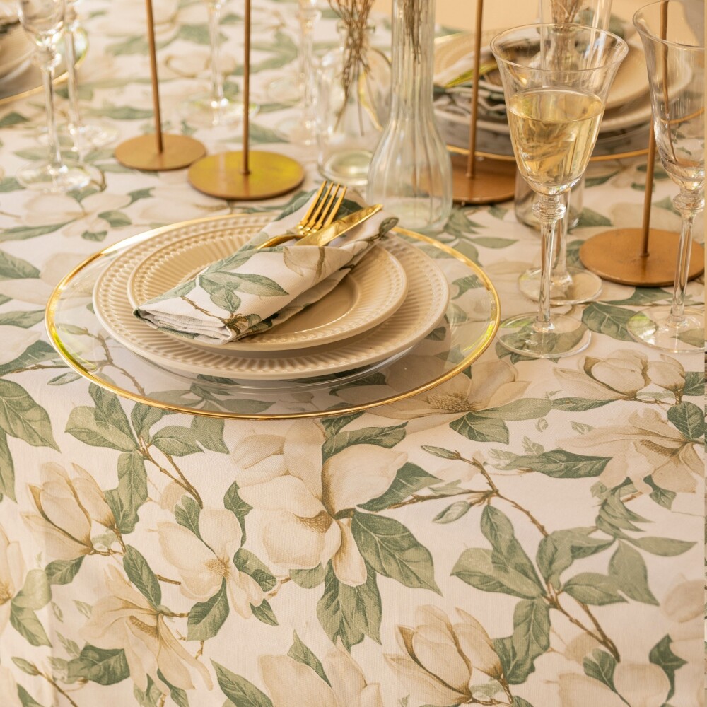 Mantel Clásico 100% Algodón 220cm - Pilar Magnolia