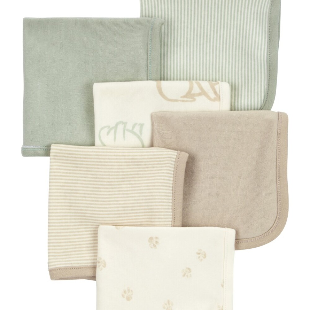 SET BABITAS X6 TOWEL TERRY CARTERS verde beige