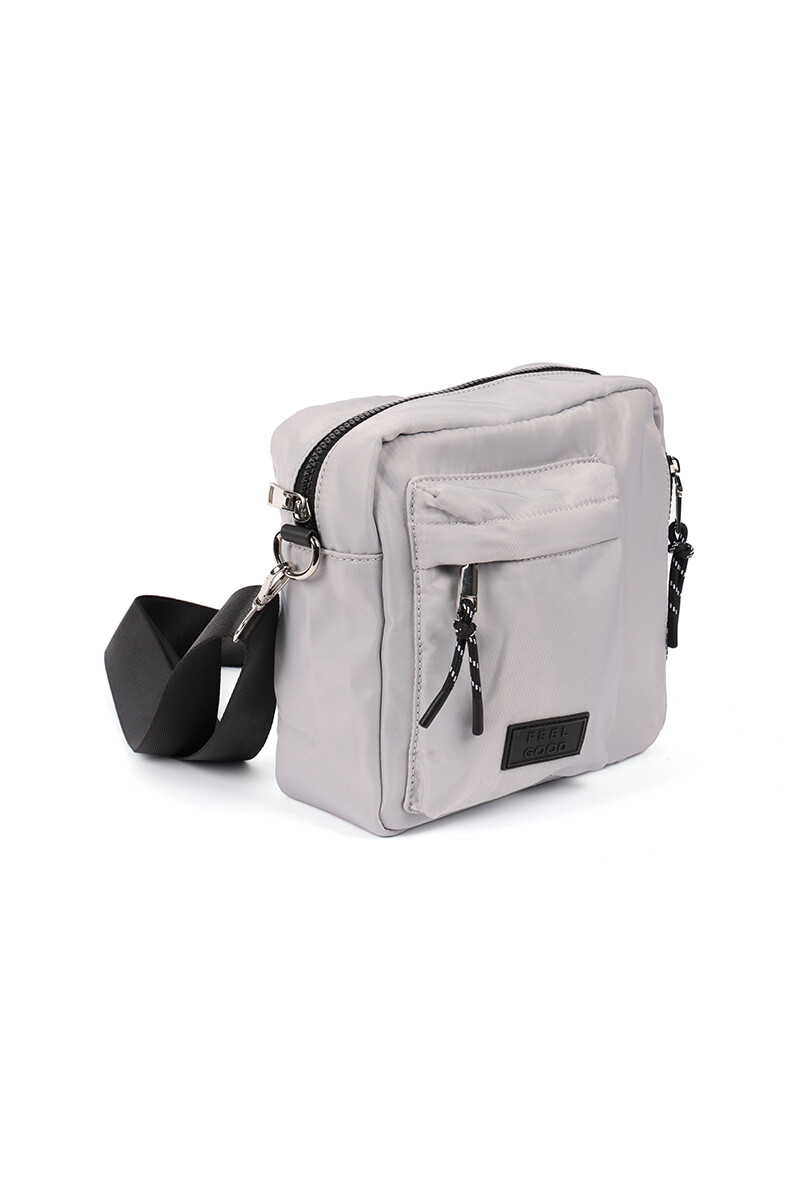 Bandolera nylon multicierres Gris