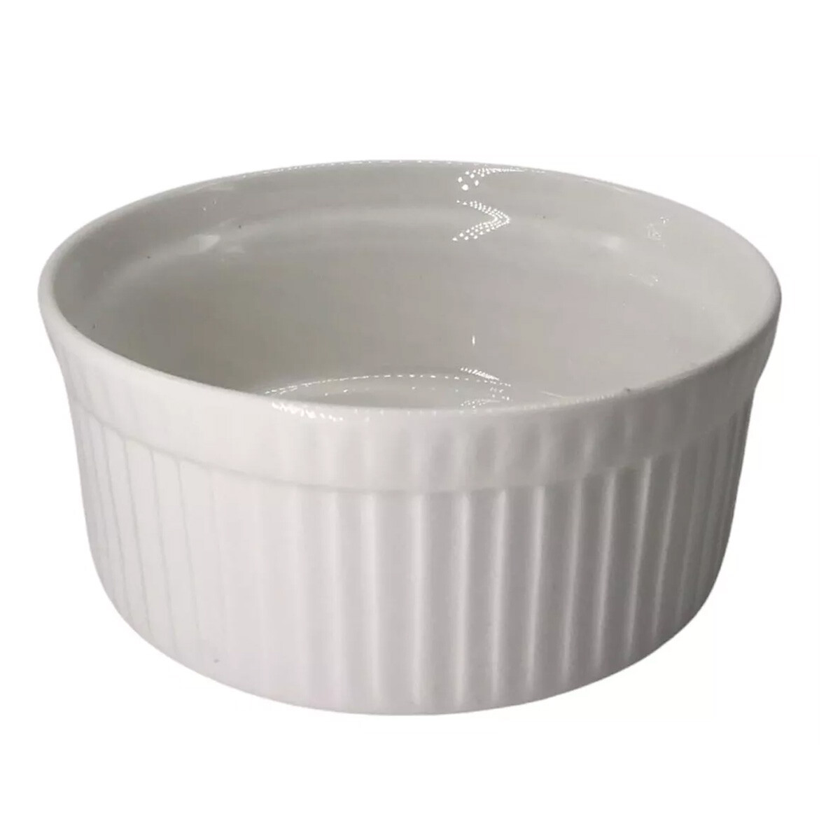 Ramequin redondo 8x4 cm porcelana blanco - BLANCO 