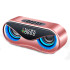 Reloj Parlante Despertador Radio Luminoso Recargable Alarma Color Variante Rosa