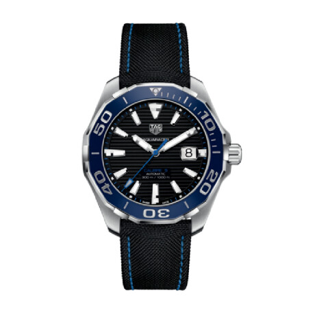 TAG HEUER AQUARACER Calibre 5 Correa Negra con azul