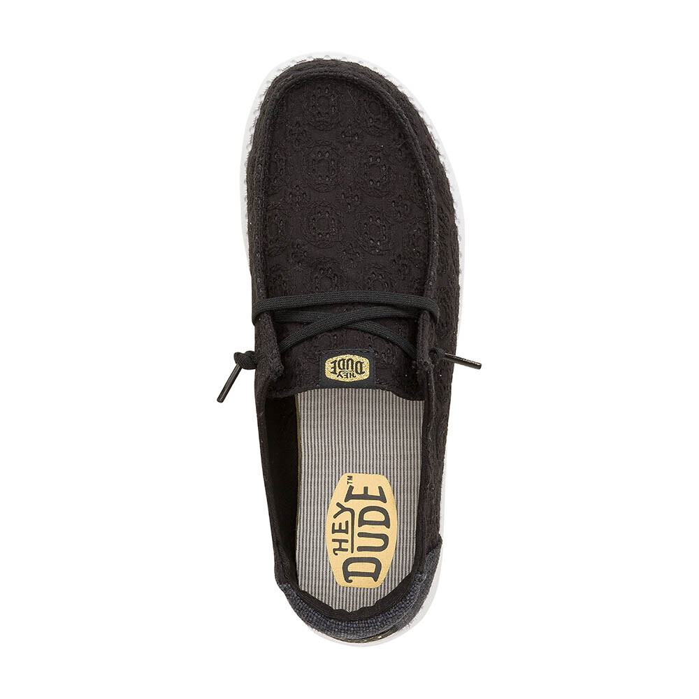 Wendy Eyelet Lace - Mujer Black