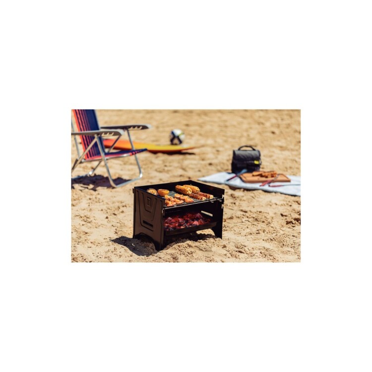 PARRILLERO GRILL A CARBON PORTATIL TRAMONTINA TCP-380 NEGRO