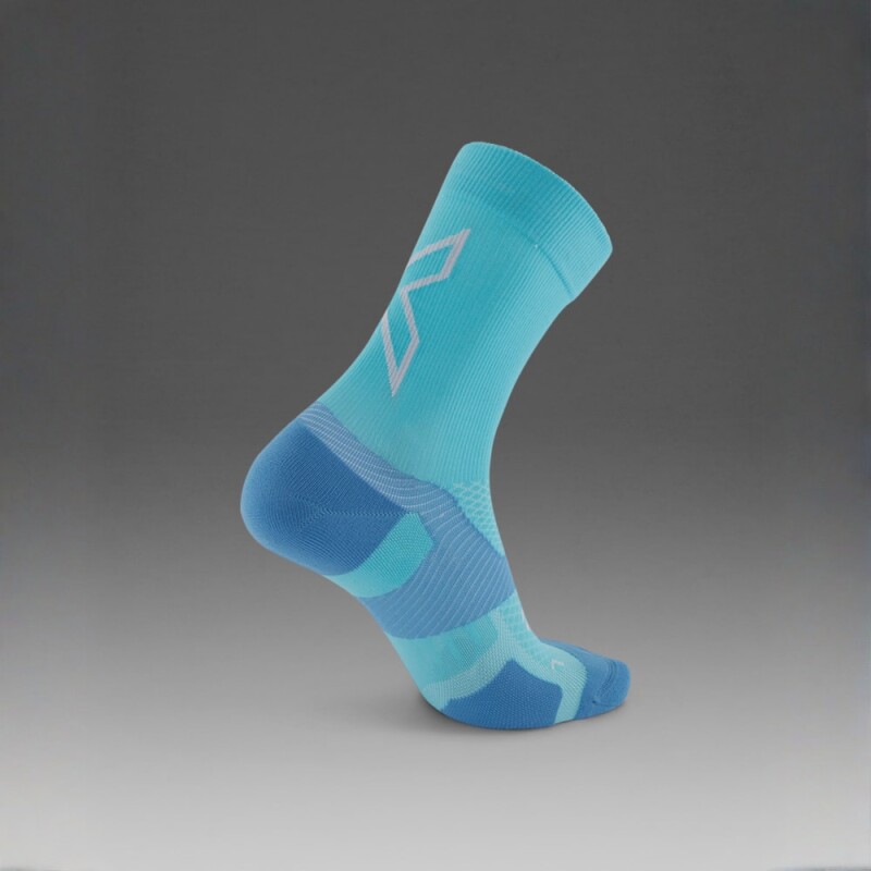 Medias Training Vectr Light Cushion Crew Socks Unisex Retro Blue/azure Blue