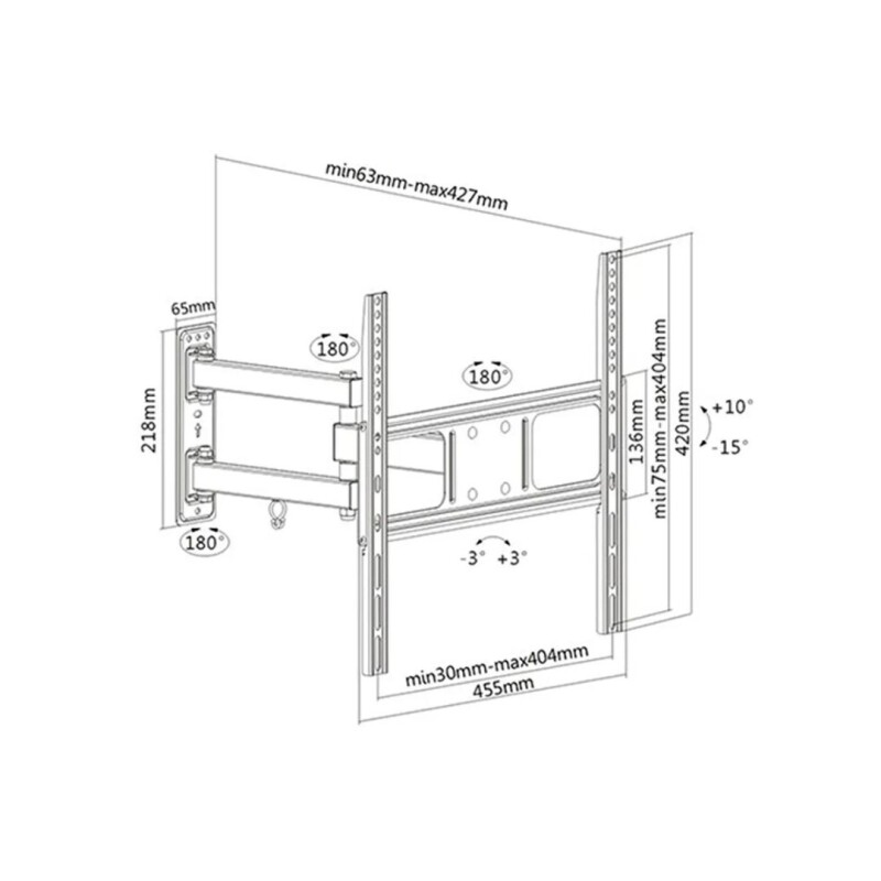 Soporte BRATECK P/TV 32-55″ LPA52-443 Soporte BRATECK P/TV 32-55″ LPA52-443