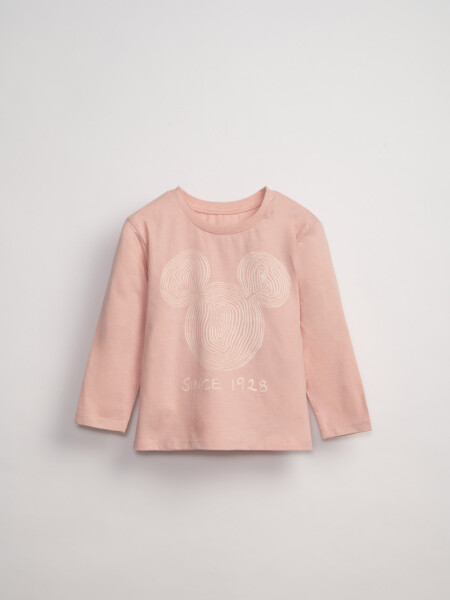 Remera estampa Mickey Rosa